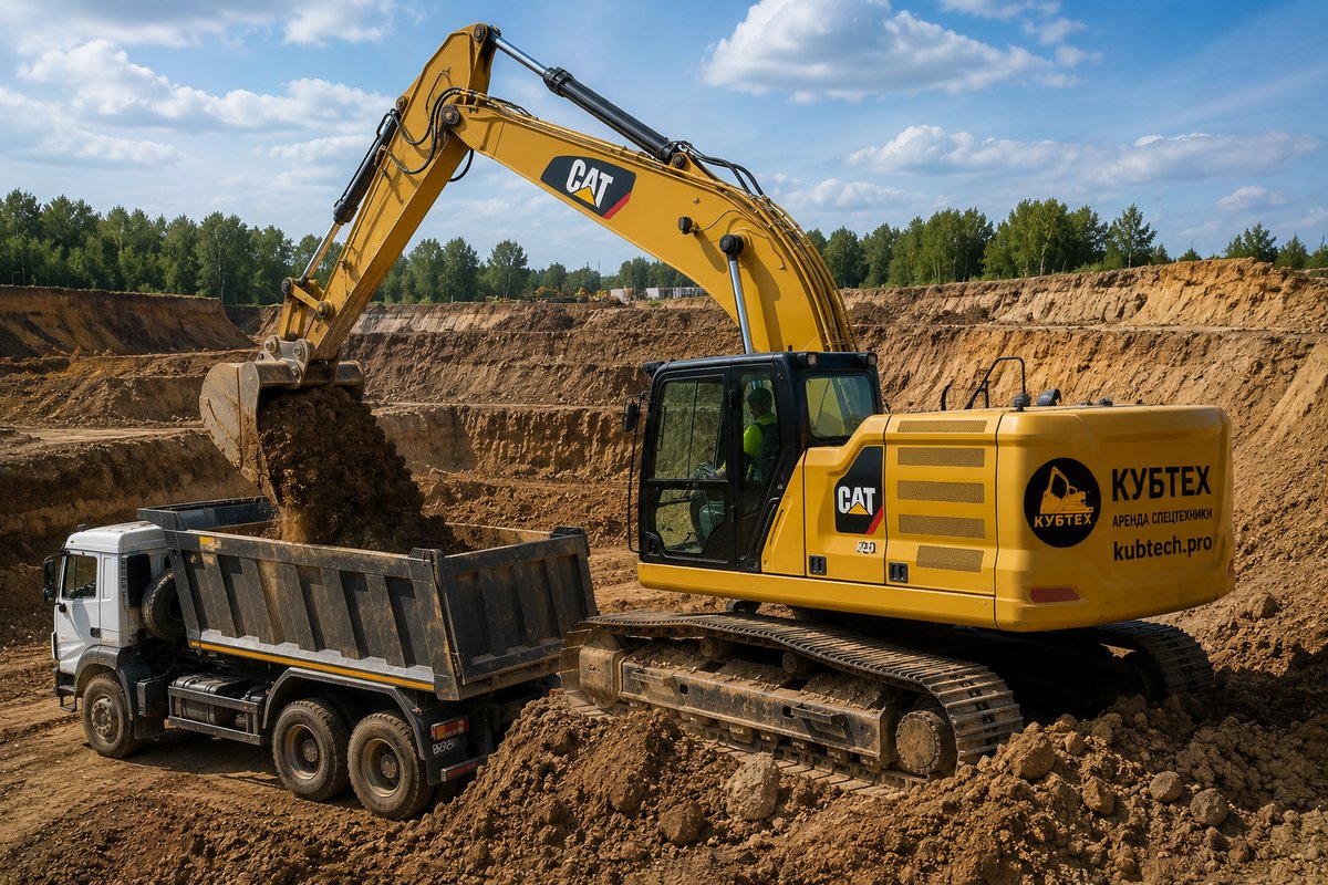 Аренда экскаватора Caterpillar 320 в Краснодаре