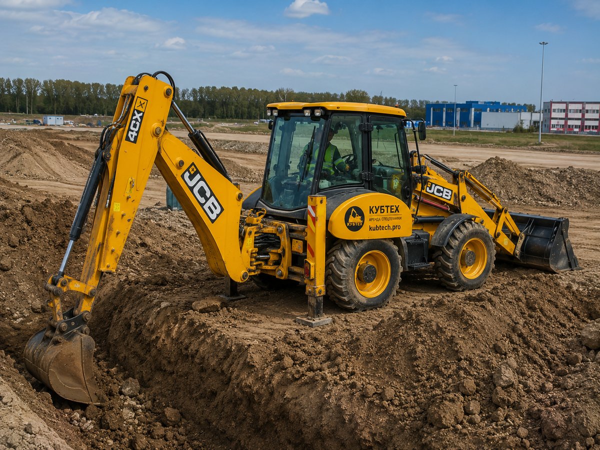 Аренда экскаватора-погрузчика JCB 4CX в Краснодаре